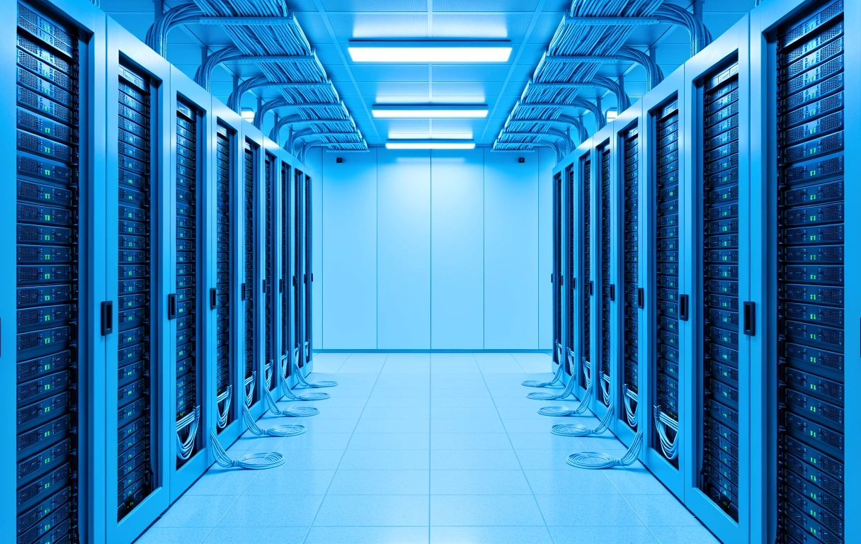 Server infrastructure representing data processing